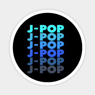 J-POP repeating blue reflections Magnet